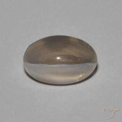 1.05ct Natural Marrón medio Silimanita Ojo de Gato, Ovalada, Transparente