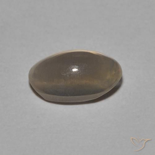 Silimanita Ojo de Gato Marrón medio natural de 1.05 ct, Ovalada, Transparente