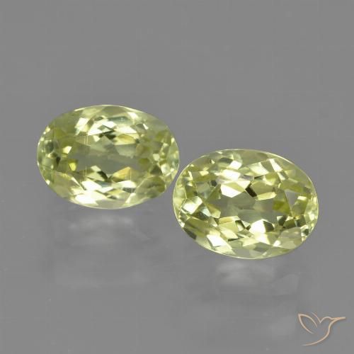 3.11ctw Natural Amarillo limón Silimanita, Ovalada, VVS-VS