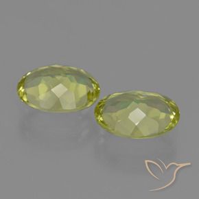 Gemas de Sillimanita Amarillo verdoso natural de 3.32 ct, Ovalada, VVS-VS