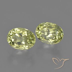 Gemas de Sillimanita Verde amarillo natural de 3.65 ct, Ovalada, VVS-VS