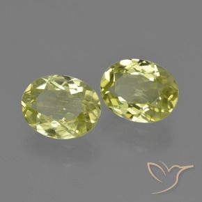 Gemas de Sillimanita Amarillo verdoso natural de 3.44 ct, Ovalada, VS