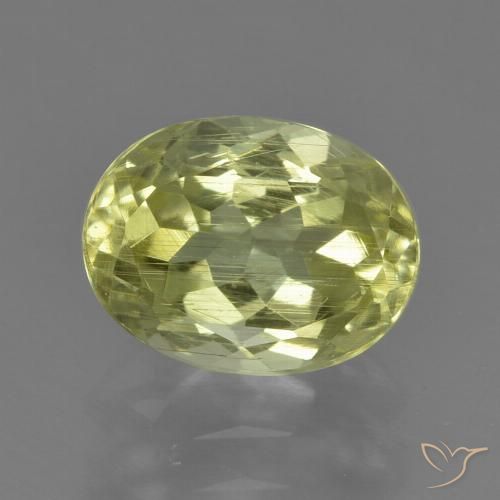 1.98ct Natural Amarillo verdoso Silimanita, Ovalada, VS
