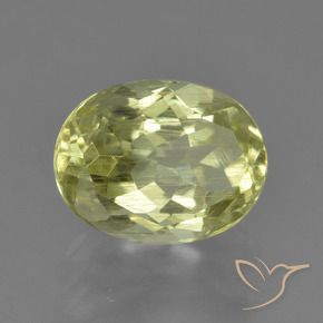 Sillimanita Amarillo verdoso natural de 1.98 ct, Ovalada, VS