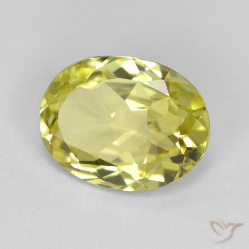 Sillimanita Amarillo claro natural de 2.35 ct, Ovalada, VS