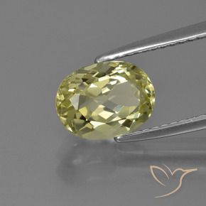 Sillimanita Amarillo verdoso natural de 2.01 ct, Ovalada, VVS-VS