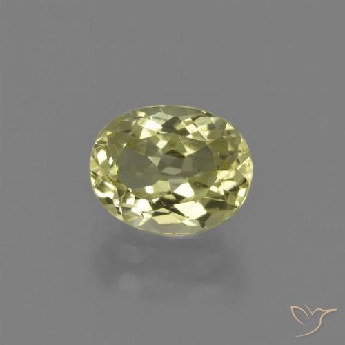 2.08ct Natural Amarillo medio Silimanita, Ovalada, VS