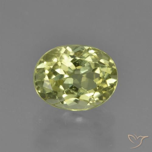 2.09ct Natural Verde amarillo Silimanita, Ovalada, VVS-VS