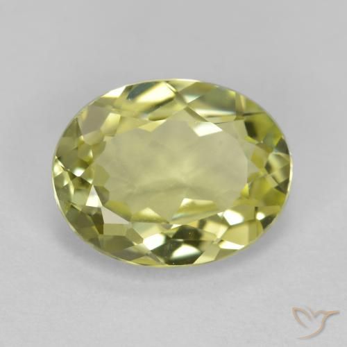 1.72ct Natural Amarillo medio Silimanita, Ovalada, VVS-VS
