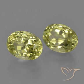 Gemas de Sillimanita Amarillo verdoso natural de 3.33 ct, Corte Óvalo, VVS-VS