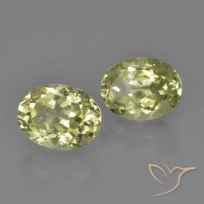 Gemas de Sillimanita Amarillo verdoso natural de 3.06 ct, Ovalada, VS