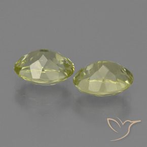 Gemas de Sillimanita Amarillo verdoso natural de 3.06 ct, Ovalada, VS
