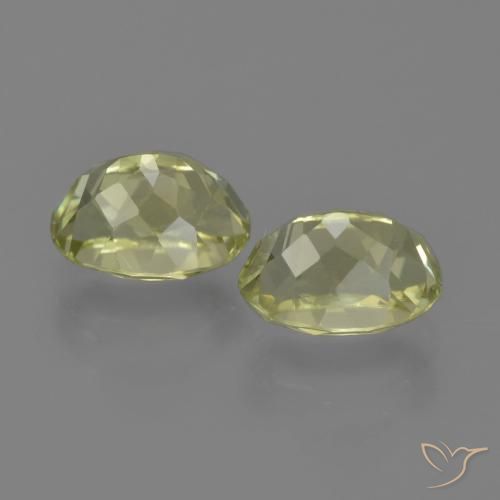 Gemas de Sillimanita Amarillo verdoso natural de 3.27 ct, Ovalada, VVS-VS