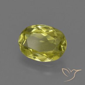 Sillimanita Amarillo piña natural de 1.13 ct, Ovalada, VVS-VS