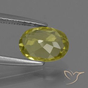 Sillimanita Amarillo piña natural de 1.13 ct, Ovalada, VVS-VS