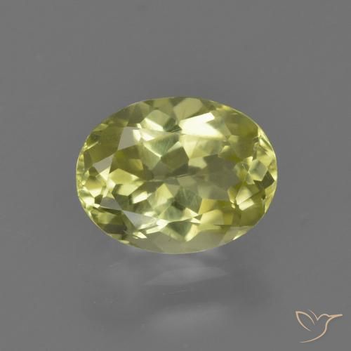 1.24ct Natural Amarillo medio Silimanita, Ovalada, VS
