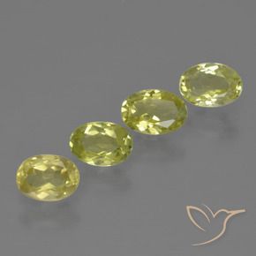 Gemas de Sillimanita Amarillo medio natural de 2.15 ct, Ovalada, VVS-VS
