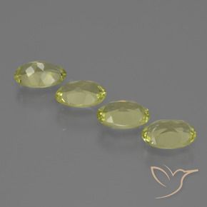 Gemas de Sillimanita Amarillo verdoso natural de 3.03 ct, Ovalada, VVS-VS