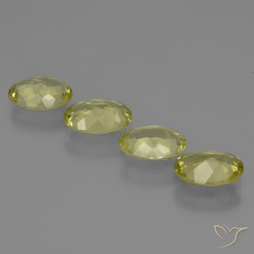 Gemas de Sillimanita Amarillo medio natural de 4.11 ct, Ovalada, VS