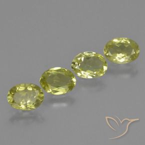 Gemas de Sillimanita Amarillo  verdoso natural de 2.94 ct, Ovalada, VVS-VS