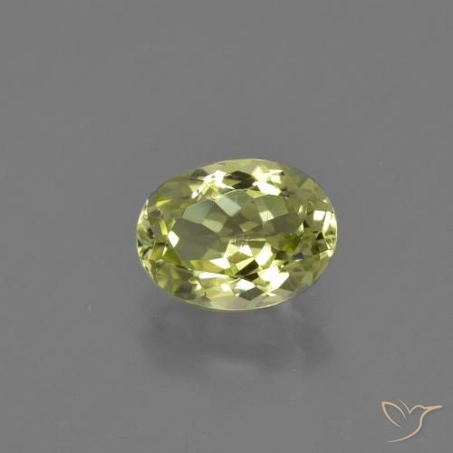 1.40ct Natural Verde amarillo Silimanita, Ovalada, VS