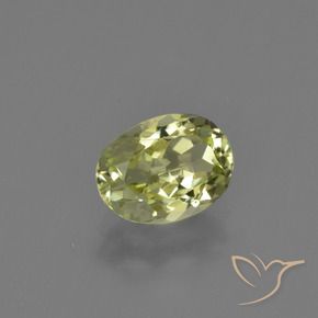 Sillimanita Verde amarillo natural de 1.40 ct, Ovalada, VS