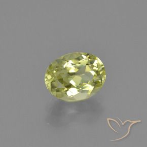 Sillimanita Amarillo verdoso natural de 1.33 ct, Ovalada, VS-SI