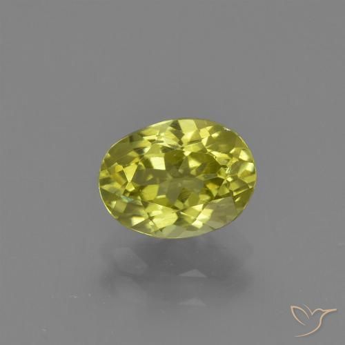 1.37ct Natural Amarillo medio Silimanita, Ovalada, VS