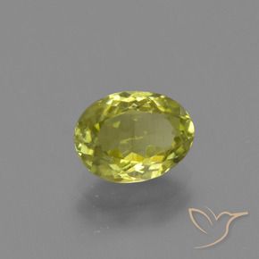 Sillimanita Amarillo medio natural de 1.33 ct, Ovalada, VS