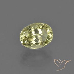 Sillimanita Amarillo crema pálido natural de 1.73 ct, Ovalada, VVS-VS