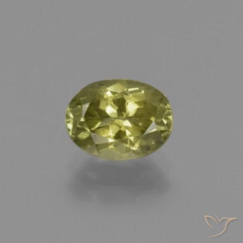 1.61ct Natural Amarillo medio Silimanita, Ovalada, VS