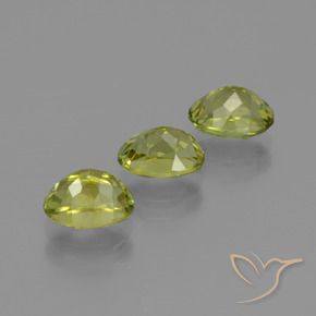 Gemas de Sillimanita Amarillo medio natural de 3.23 ct, Ovalada, VVS-VS