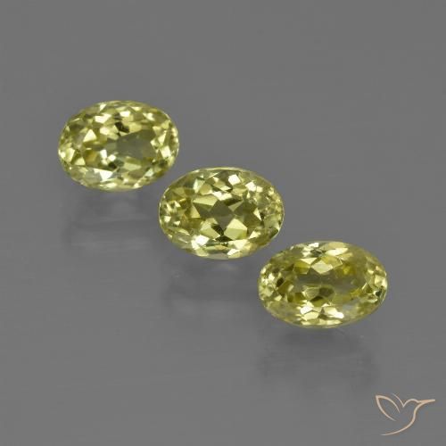 3.12ctw Natural Amarillo medio Silimanita, Ovalada, VVS-VS