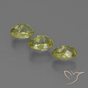 Gemas de Sillimanita Amarillo medio natural de 3.12 ct, Ovalada, VVS-VS