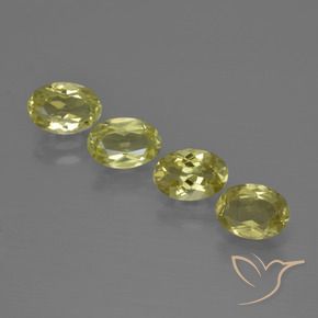 Gemas de Sillimanita Amarillo verdoso natural de 2.90 ct, Ovalada, VS
