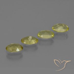 Gemas de Sillimanita Amarillo verdoso natural de 2.90 ct, Ovalada, VS