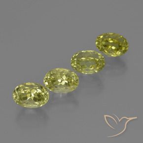 Gemas de Sillimanita Amarillo medio natural de 4.75 ct, Ovalada, VVS-VS
