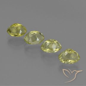 Gemas de Sillimanita Amarillo medio natural de 4.75 ct, Ovalada, VVS-VS