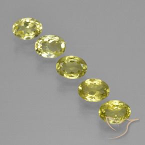 Gemas de Sillimanita Amarillo verdoso natural de 4.31 ct, Ovalada, VVS-VS