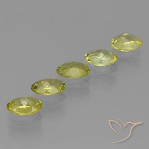 Gemas de Sillimanita Amarillo verdoso natural de 4.31 ct, Ovalada, VVS-VS