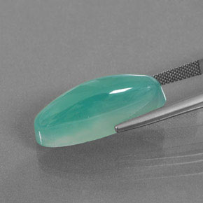 Smithsonita Verde azul natural de 30.86 ct, Corte Óvalo, Translúcido