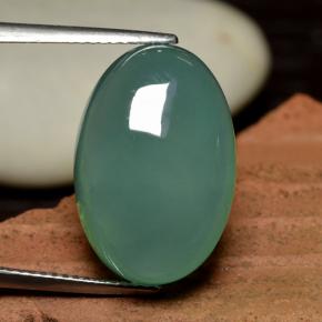 Smithsonita Verde azul natural de 27.39 ct, Corte Óvalo, Translúcido