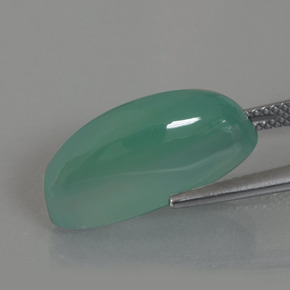 Smithsonita azul verdoso claro natural de 16,32 ct, marquesa, translúcido