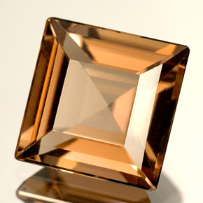 Cuarzo ahumado marrón natural de 4,14 ct, cuadrado, VVS-VS