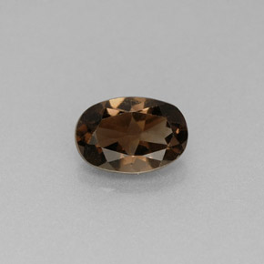 Cuarzo ahumado marrón natural de 0,49 ct, corte óvalo, VVS-VS
