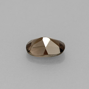 Cuarzo ahumado marrón natural de 0,49 ct, corte óvalo, VVS-VS