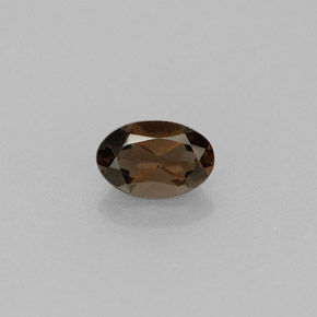 Cuarzo ahumado marrón natural de 0,49 ct, corte óvalo, VVS-VS