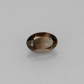 Cuarzo ahumado marrón natural de 0,49 ct, corte óvalo, VVS-VS