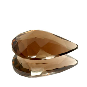 Cuarzo ahumado marrón natural de 10,97 ct, en forma de pera, VVS