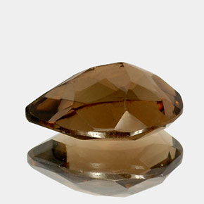 Cuarzo ahumado marrón natural de 13,49 ct, en forma de pera, VVS